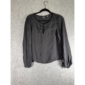 Be Blouse Women 8 Silk Keyhole Relax Witchy Whimsigoth Dark‎ Romantic